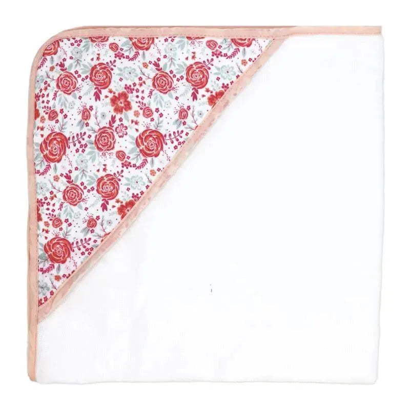 Rose Textiles - 3 Hooded Towels W/ 5 Washcloths, Pink Bouquet Image 6
