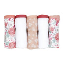 Rose Textiles - 3 Hooded Towels W/ 5 Washcloths, Pink Bouquet Image 7