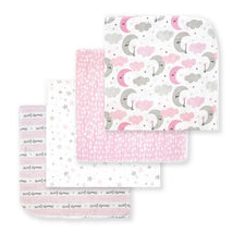 Rose Textiles - 4 Pack Girls Receiving Blanket – Pink Sweet Dreams Image 1
