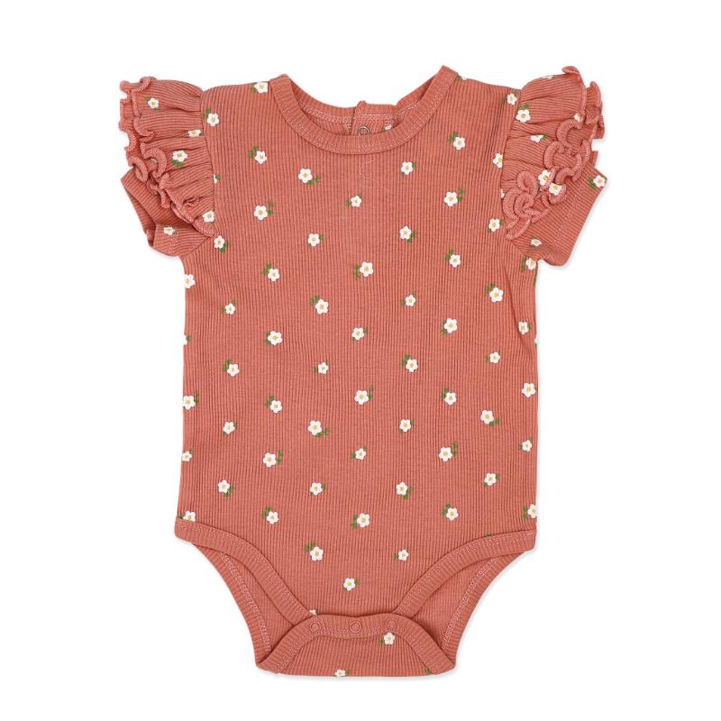 Rose Textiles - 4Pk Baby Girl Pant Set, Coral Floral  Image 3