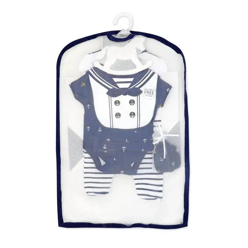 Rose Textiles - 5Pk Baby Boy Sailor Set In A Mesh Bag Image 3