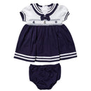 Rose Textiles - Baby Girls Dress Set, Navy Nautical  Image 1