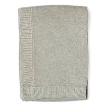 Rose Textiles - Baby Knit Blanket with Border, Grey Image 2