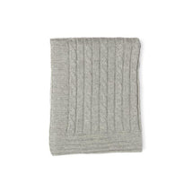 Rose Textiles - Cable Knit Blanket, Grey Image 2