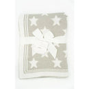 Rose Textiles Grey Baby Blanket w/Stars Image 1
