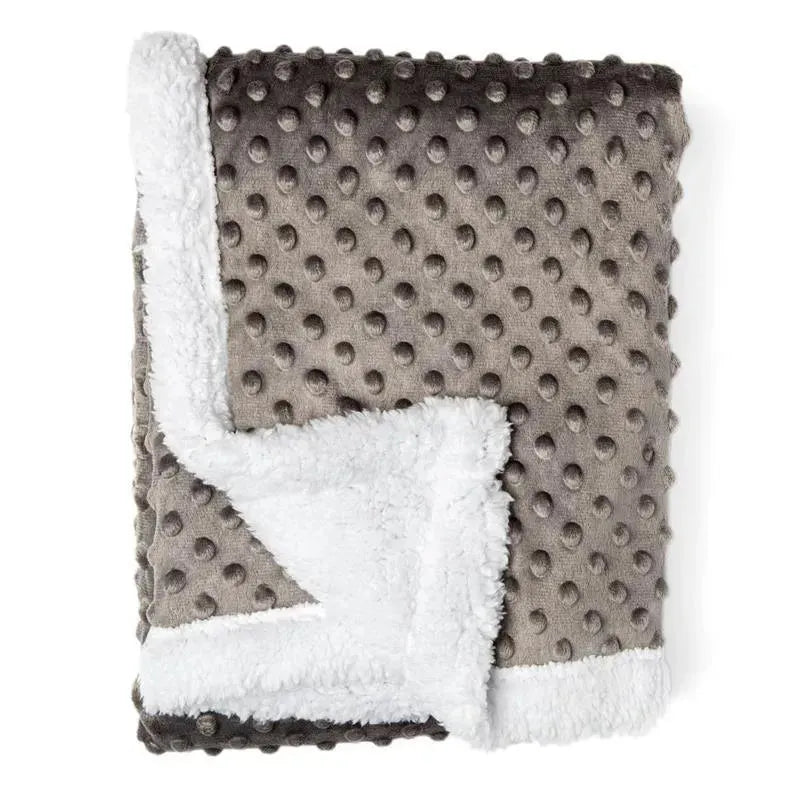 Rose Textiles - Popcorn Sherpa Blanket, Grey Image 3