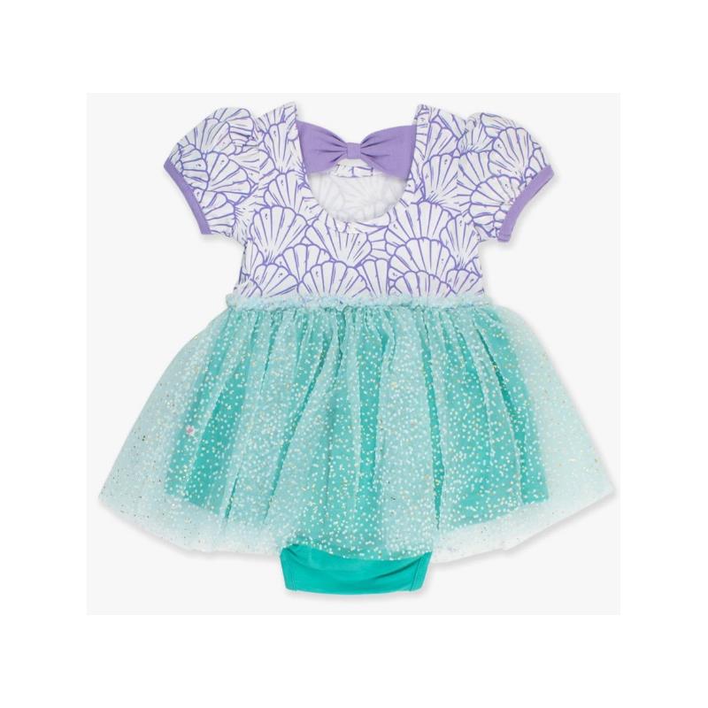 Rufflebutts - Baby Girls Mermaid Princess Bow Twirl Romper Image 3