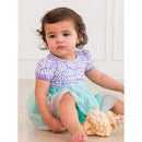 Rufflebutts - Baby Girls Mermaid Princess Bow Twirl Romper Image 4
