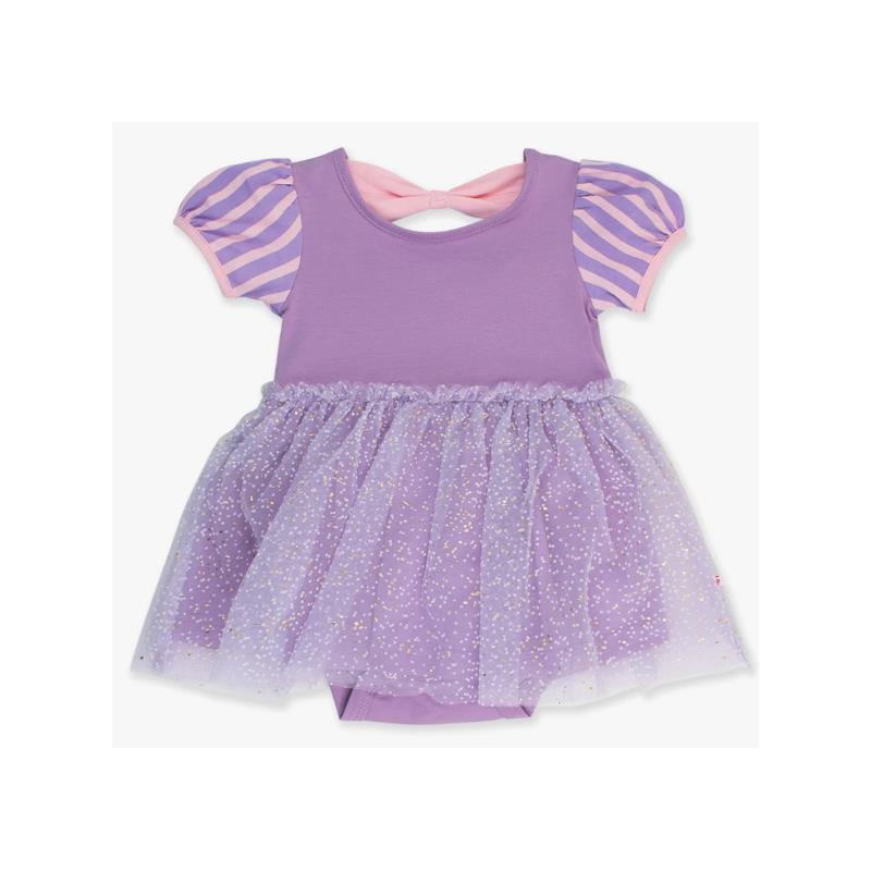 Rufflebutts - Baby Girls Princess Bow Twirl Short Sleeve Romper  Image 2