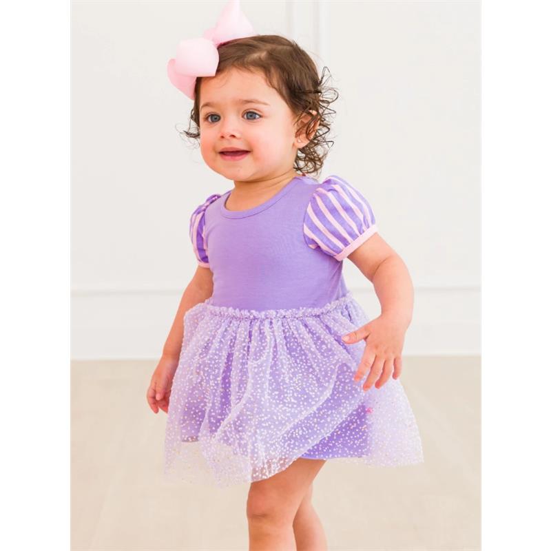 Rufflebutts - Baby Girls Princess Bow Twirl Short Sleeve Romper  Image 3