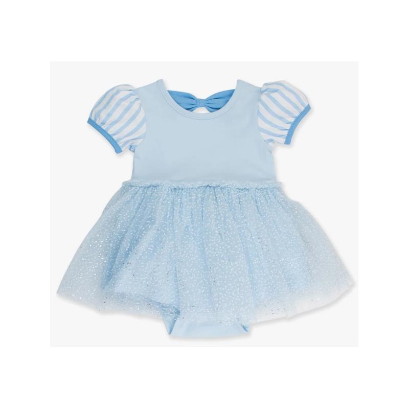 Rufflebutts - Baby Girls Princess Bow Twirl Short Sleeve Romper Image 2