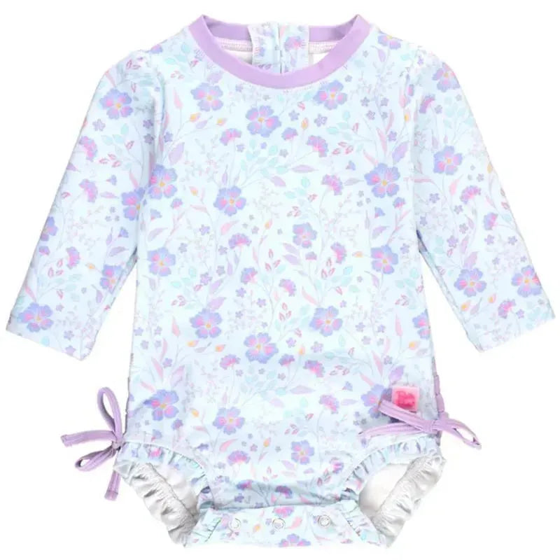 Rufflebutts - Fairytale Garden Long Sleeve One Piece Rash Guard Image 1