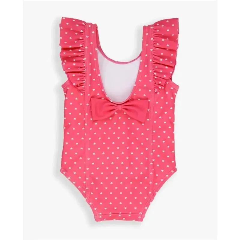 Rufflebutts - Hot Pink Heart Waterfall One Piece, Pink Image 2