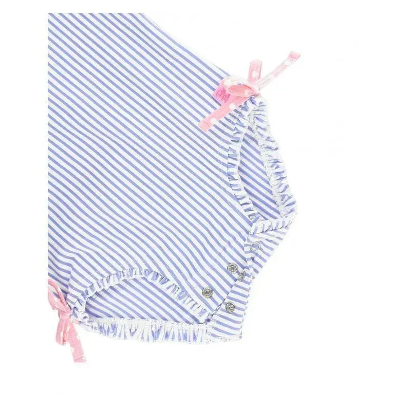Rufflebutts - Periwinkle Blue Seersucker One Piece Rash Guard Image 7