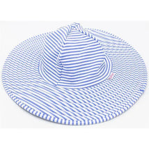 Rufflebutts - Periwinkle Blue Seersucker Swim Hat Image 1