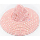 Rufflebutts - Pink Polka And Stripe Reversible Swim Hat Image 1