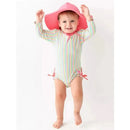 Rufflebutts - Rainbow Seersucker Long Sleeve Rash Guard  Image 3