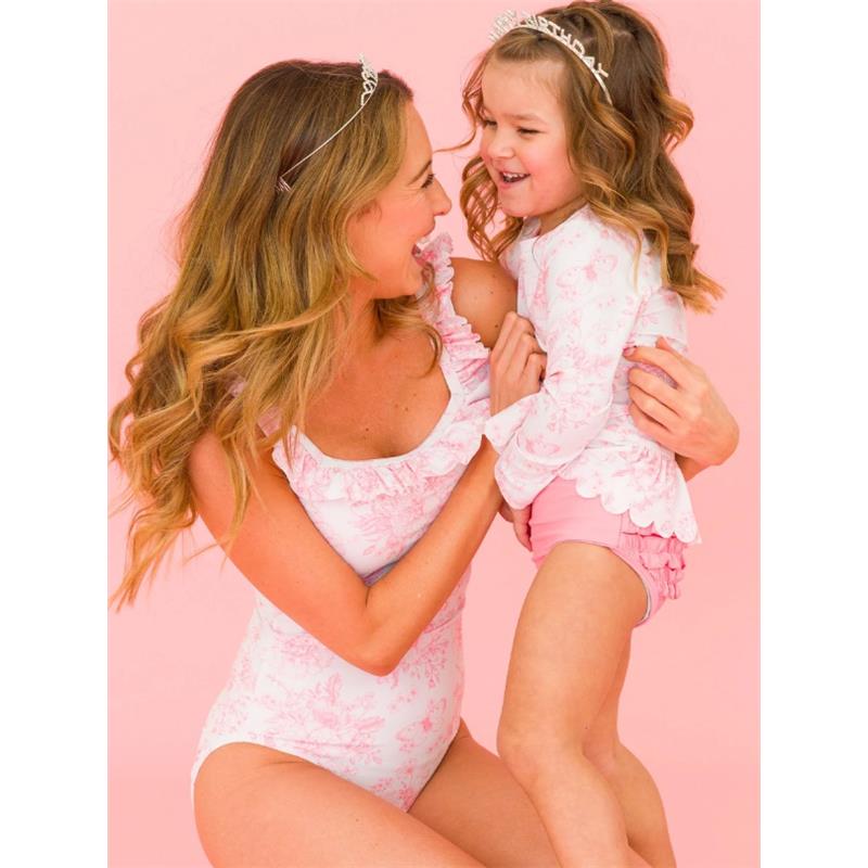 Rufflebutts - Women's Ruffle One Piece, Bubblegum Pink Image 3