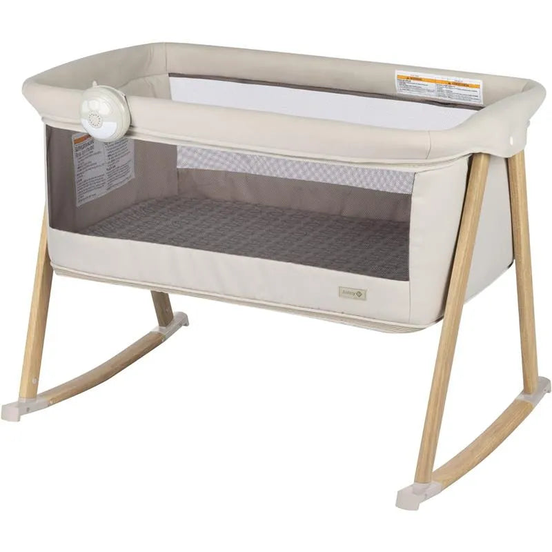 Safety 1st - Rest-and-Romp 2-in-1 Bassinet & Play Yard with Soothing Sounds, Dunes Edge Image 1