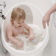 Shnuggle - Toddler Bath Tub, White & Grey Image 2