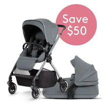 Silver Cross - Dune Stroller + Compact Bassinet, Glacier Image 1