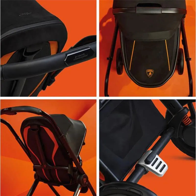 Silver Cross - Reef Automobili Lamborghini Arancio Stroller & Bassinet Image 4