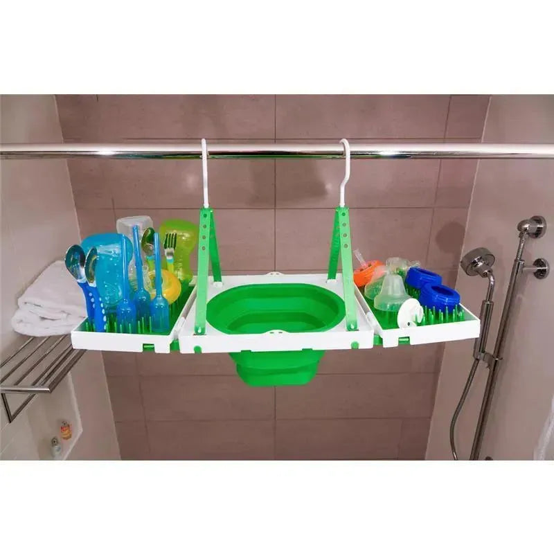 SinkBoss Portable Drying Rack, GreenWhite Image 9