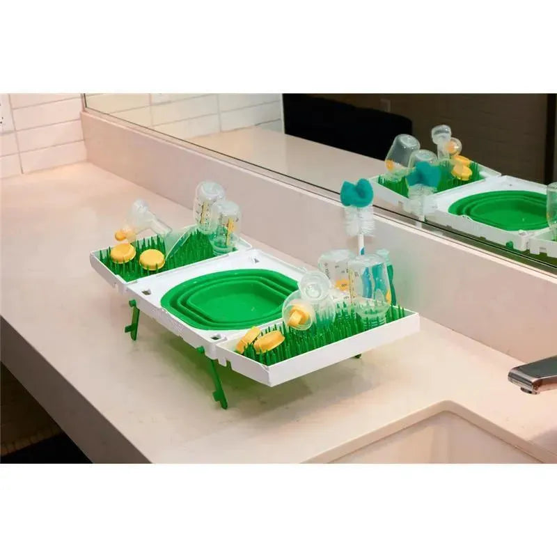 SinkBoss Portable Drying Rack, GreenWhite Image 5