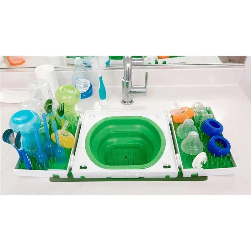 SinkBoss Portable Drying Rack, GreenWhite Image 3