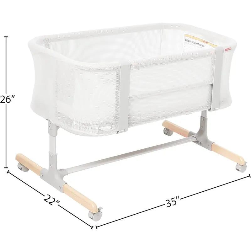 Skip Hop - Baby Bassinet, Cozy Up 2-in-1 Bedside Sleeper & Bassinet, Grey Image 3