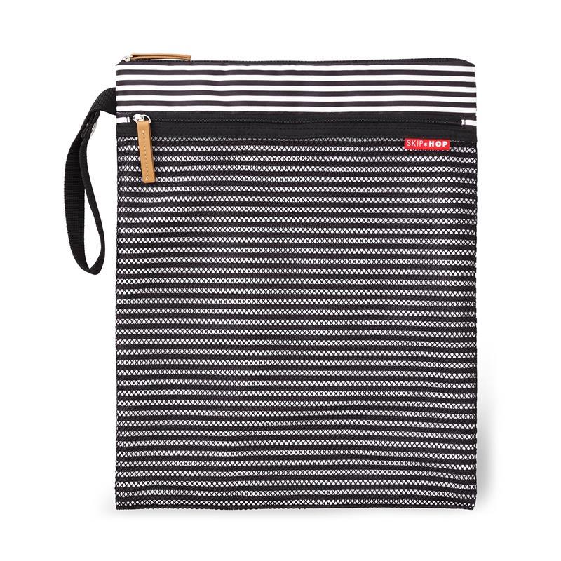 Skip Hop Grab & Go Wet/Dry Bag, Black & White Stripe Image 5
