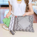 Skip Hop - Grab & Go Wet/Dry Bag, White/Grey Stripes (Chevron) Image 3