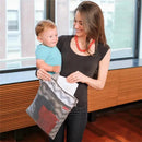 Skip Hop - Grab & Go Wet/Dry Bag, White/Grey Stripes (Chevron) Image 4