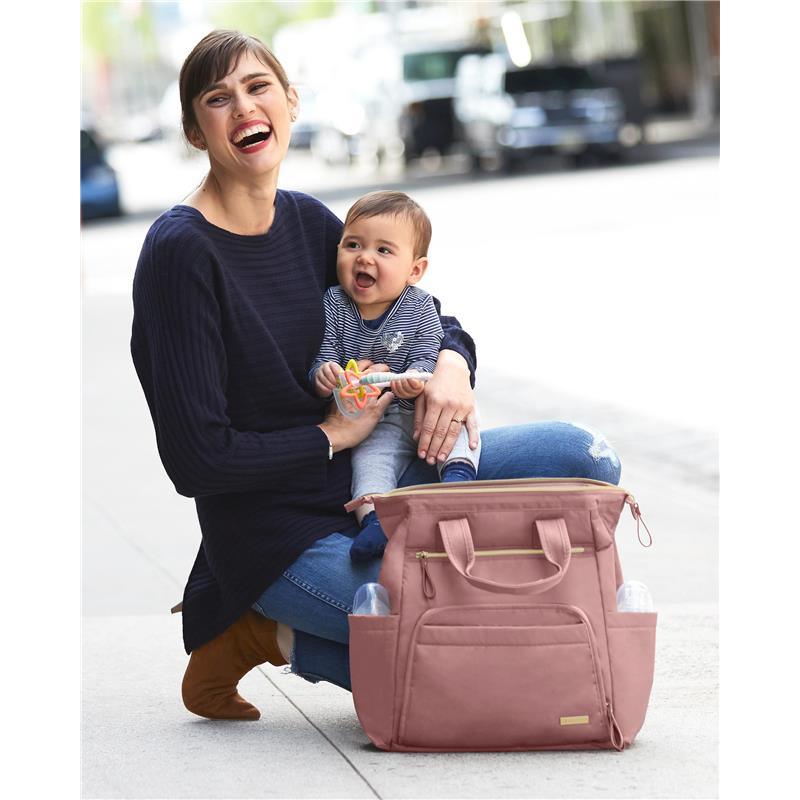 Skip Hop - Mainframe Baby Diaper Bag Backpack, Dusty Rose Image 6