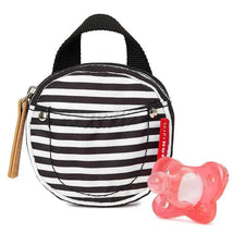 Skip Hop Pacifier Pocket, Black/White Stripe Image 3