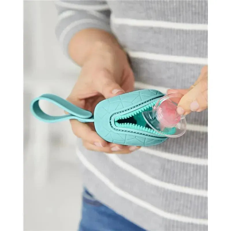 Skip Hop - Silicone Pacifier Holder, Teal Image 3