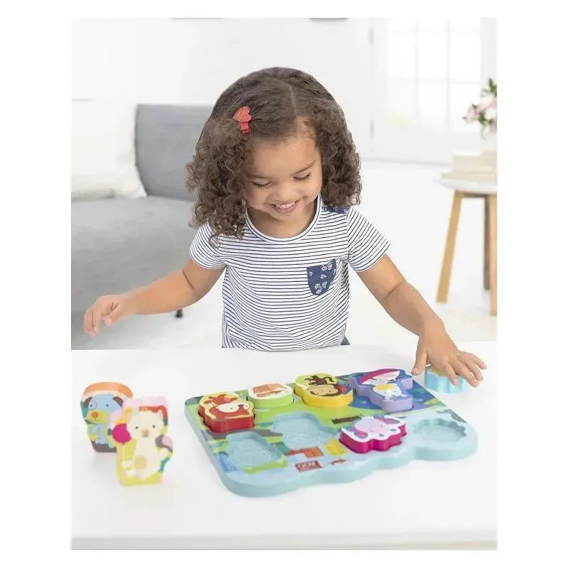 Skip Hop - Baby's First Puzzle, Zoo Park - 8 puzzle pieces & puzzle board Image 8