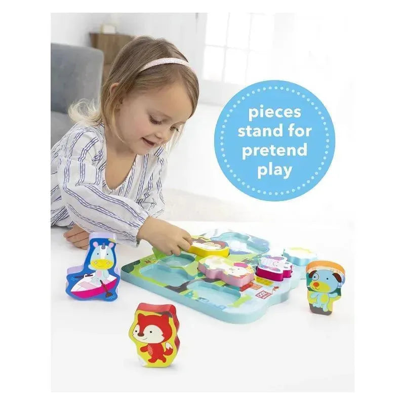 Skip Hop - Baby's First Puzzle, Zoo Park - 8 puzzle pieces & puzzle board Image 2