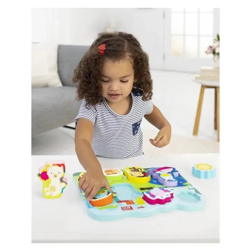Skip Hop - Baby's First Puzzle, Zoo Park - 8 puzzle pieces & puzzle board Image 4