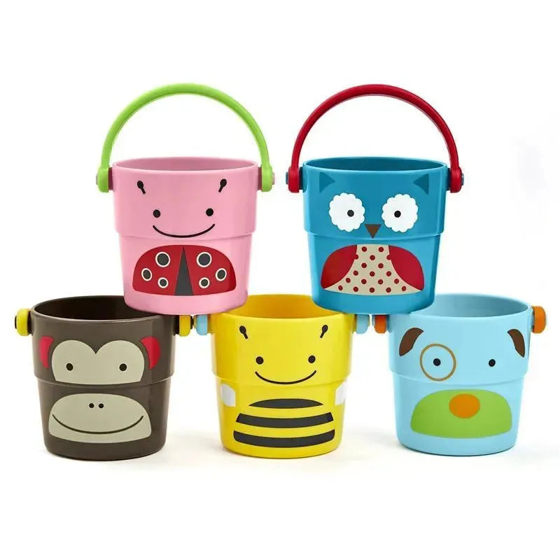 Skip Hop - Zoo Stack & Pour Buckets Bath Toys Image 1