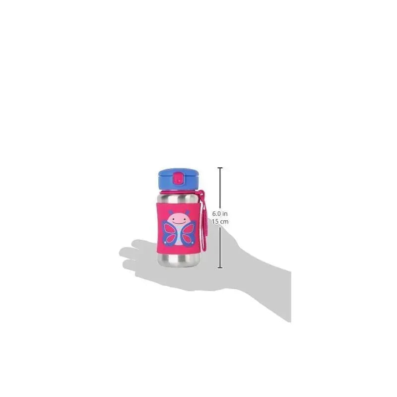Skip Hop - Zoo Stainless Steel Straw Bottle, Butterfly Image 4