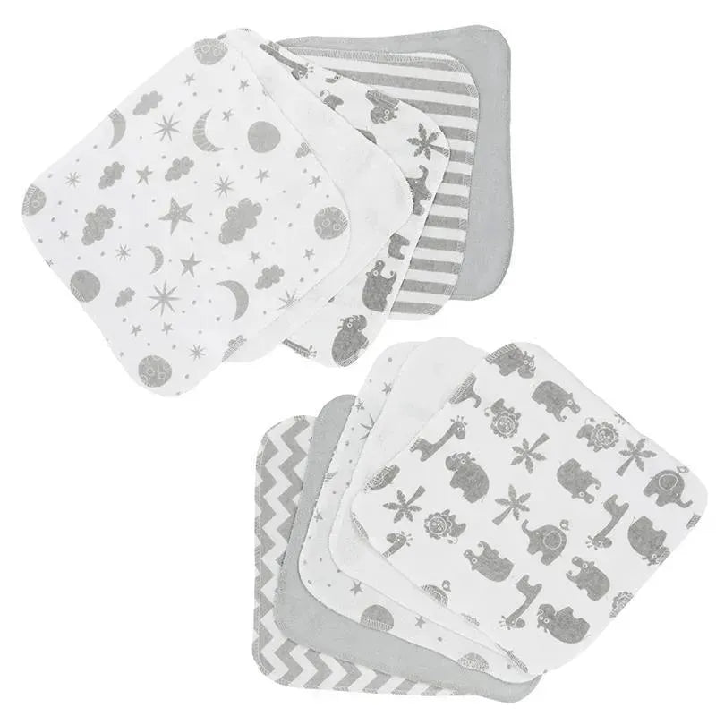 Spasilk 10 Pack Washcloth - Grey Celestial Image 2