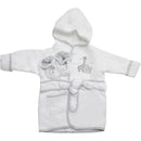 Spasilk - 100% Cotton Hooded Terry Bathrobe with Booties Baby One Size Gifts, White Lion Image 1