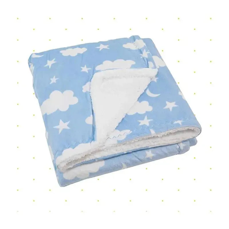 Spasilk - Baby Boys Velboa Fleece Blanket, Blue Celestial Image 4