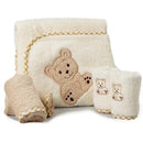 Spasilk Hooded Towel & Washcloth Set, Bear Image 1