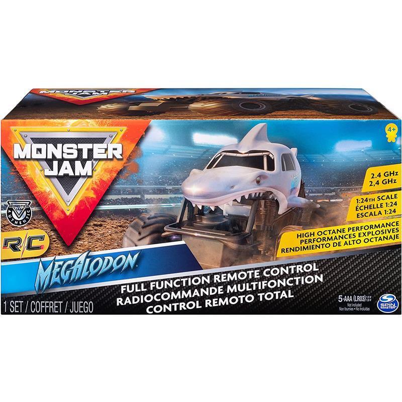 Spin Master Monster Jam Remote Control Monster Truck, Megalodon 1:24 Scale Image 5