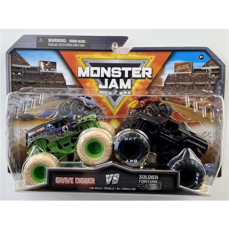 Spin Master - Monster Jam Trucks Grave Digger Vs Soldier Fortune Image 1