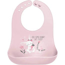 Stephen Joseph 100% Silicone Bibs For Baby Girl, Bunny Image 1