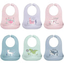 Stephen Joseph 100% Silicone Bibs For Baby Girl, Bunny Image 2