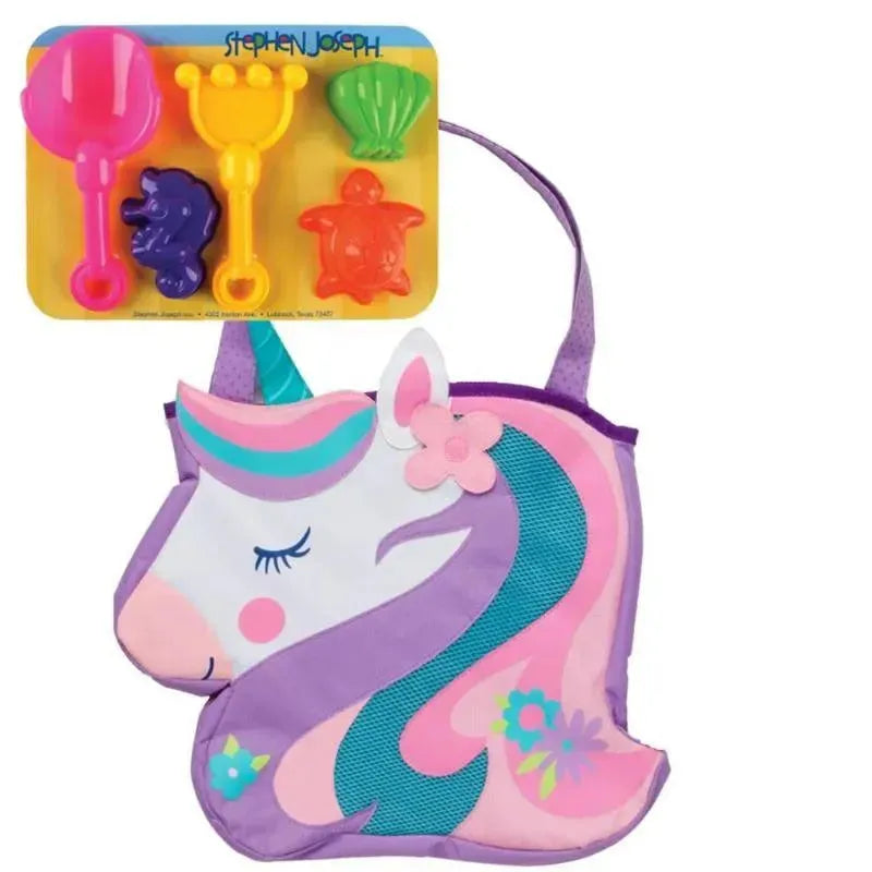 Stephen Joseph - Beach Totes & Sand Toy Play Set, Unicorn Image 1